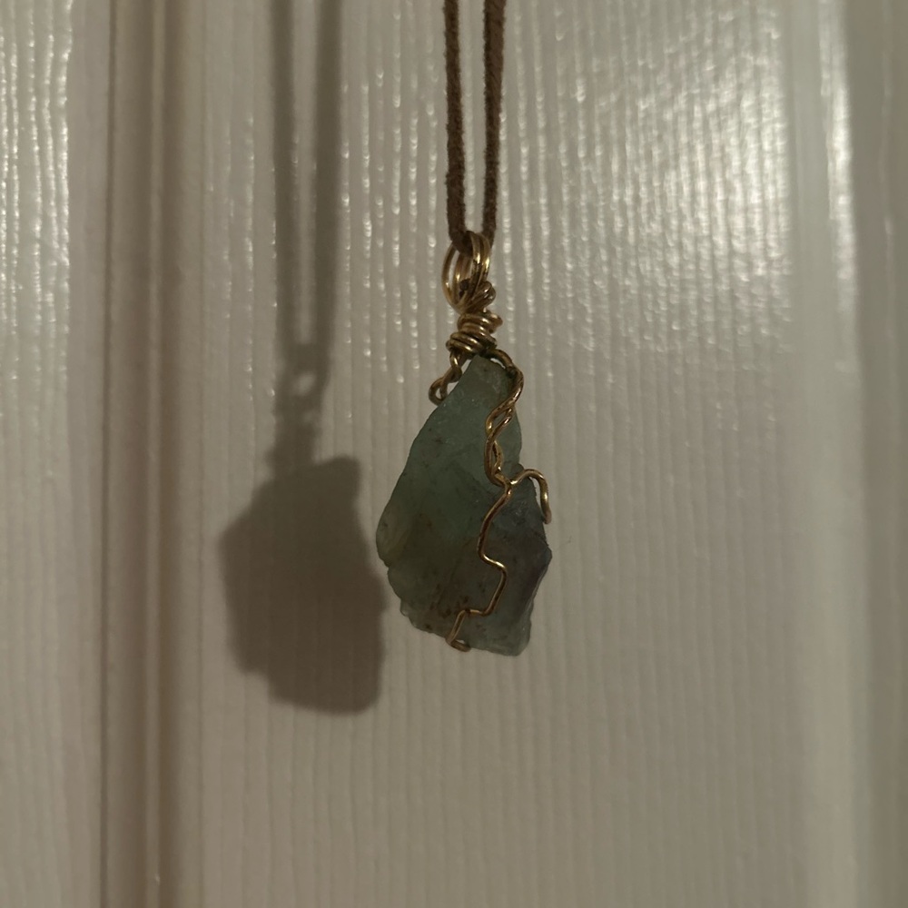 Crystal Necklace (Pretty sure it is green citrine)